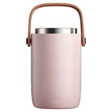 RELEA 物生物 316不鏽鋼超長保溫飯盒 含桶包 2.2L 3層, 1個, 迷迭粉