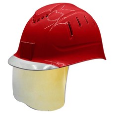 동명 투명창 골드미러보안경 경량통풍모, 레드, 1개