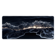 Shopping Doctor 時尚超大電競辦公用鍵盤滑鼠長墊 900 x 400 x 3 mm, 1個, 白色波浪