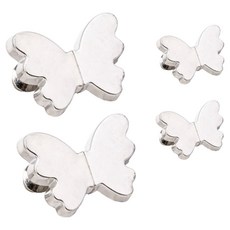 아더위크 빛샘 방지 커튼 고정 자석 버클 버터플라이 35 x 26 mm, 실버, 4개