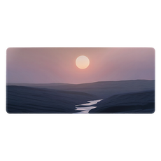 Shopping Doctor 時尚超大電競辦公用鍵盤滑鼠長墊 900 x 400 x 3 mm, 1個, 日落景觀