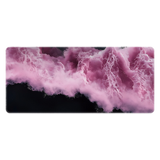 Shopping Doctor 時尚超大電競辦公用鍵盤滑鼠長墊 900 x 400 x 3 mm, 1個, 粉黑海沫