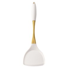 SUNORO 304不鏽鋼矽膠中式鍋鏟, 1個, 白金色