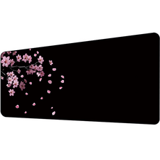 쇼핑닥터 벚꽃 논슬립 초대형 사무용 게임용 가정용 마우스패드 300 x 800 x 2 mm, 흩날리는 꽃바람, 1개