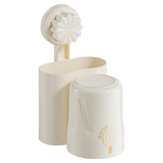 Onyeri 免打孔瀝水牙刷架 + 漱口杯組, 1套, 象牙白