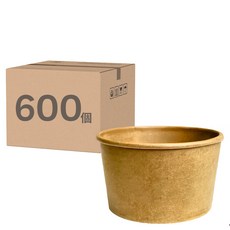 盒作社 750牛卡紙湯杯, 1箱, 600個裝