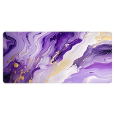 쇼핑닥터 초대형패턴 사무용 게이밍 마우스패드 300 x 600 x 3 mm, 바이올렛 마블 골드, 1개
