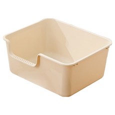 一體式貓砂盆, 1個, 米白色