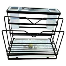 Couselect 多功能廚房刀架 瀝水置物收納架, 1個, 黑色