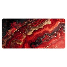 쇼핑닥터 초대형패턴 사무용 게이밍 마우스패드 300 x 700 x 2 mm, 레드 플레임 마블, 1개