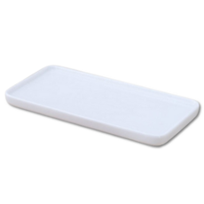 스카위즈 모던 스테인리스 비누 홀더 세라믹 트레이, 화이트, 1개