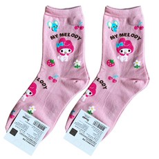 Sanrio 三麗鷗 英文好朋友小圖中筒襪 CEJY090 2雙