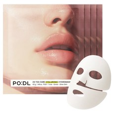 FODLE 2X TGG 提亮膚質光澤護理玻尿酸膠原蛋白水凝膠面膜, 1入, 4個