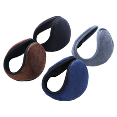 WELLPICK 運動加厚保暖耳罩 4件組, 1套, 灰色, 海軍藍, 棕色, 黑色