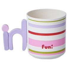 더자카 라일락무드 스트라이프 양치컵 500ml, 퍼플, 1개