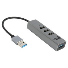 넥시 4포트 USB허브 NX-U3122P, 그레이, 1개