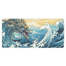 쇼핑닥터 애니메이션 초대형 게이밍 가정용 마우스장패드 400 x 900 x 4 mm, 블루 드래곤, 1개