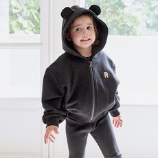 ROANJANE Kuku小熊連帽拉鍊外套