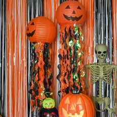 Party Club 萬聖節流蘇南瓜燈, 10個, 單一顏色