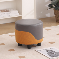 핫템온 가성비 있는 스툴의자 M 280 x 280 x 250 mm, 차콜 + 오렌지, 1개