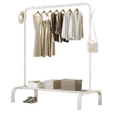 와이홉 다용도 스탠드 행거 싱글 2후크, 화이트