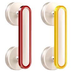 Tongkeun Changgo 簡易門把 門把手 45 x 162 mm, 2個, 紅色, 黃色