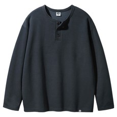 ALVINCLO 3扣子亨利領寬鬆版型長袖T恤 AVT945