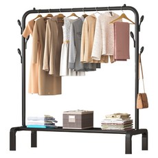 와이홉 다용도 스탠드 행거 싱글 코트 후크, 블랙