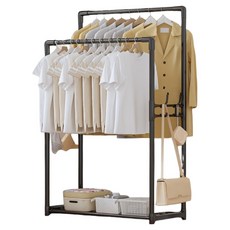 Yhop 簡約多功能單層掛衣架, 黑色