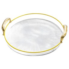 Lilipik輕量多功能托盤把手托盤, 1個, 透明圈