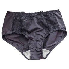 EASY SHOP 絢麗繁花立體精緻蕾絲中腰平口內褲 3808414, 夏夜黑
