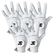 Jukjoy 半羊皮柔軟公園高爾夫球手套 左手用 5入, 1個, 白色