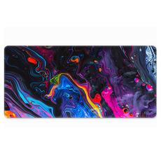 쇼핑닥터 초대형패턴 사무용 게이밍 마우스패드 300 x 600 x 3 mm, 블랙레인보우, 1개