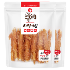 펫스토리 강아지 영양가득간식 수제 고기말이 껌스틱, 치킨맛, 210g, 2개
