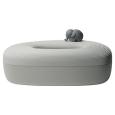 QUALy 鵝卵石衛生紙盒 L, 1個, 小象