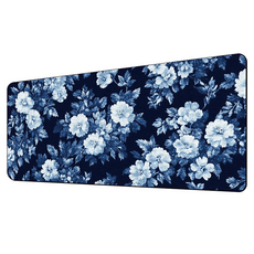 쇼핑닥터 게임용 사무용 가정용 마우스패드장패드 300 x 600 x 3 mm, 블루네이비데이지177, 1개