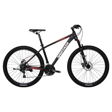 산타자 앰버1.0 27.5 MTB 알루미늄 디스크 브레이크 14.1kg 방문설치, 매트블랙레드, 1개, 180cm