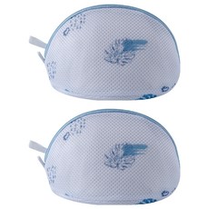 이지딜 內衣專用防損傷洗衣袋 18 x 16 x 16 cm, 2個, 半圓 藍色