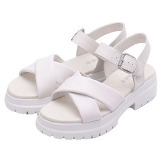 Timberland LONDON VIBE 交叉厚底涼鞋 A62ACEM2, 25cm, 白色