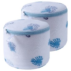 이지딜 內衣專用防損傷洗衣袋 17 x 17 x 15 cm, 2個, 圓筒 藍色