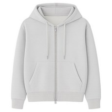 플레이즈 남성용 루즈핏 베이직 후드 집업