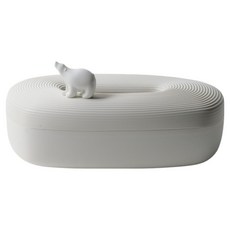 QUALy 鵝卵石衛生紙盒 L, 1個, 北極熊