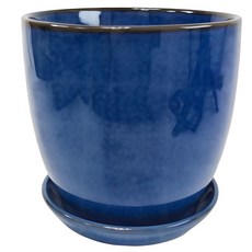 霍登園藝 極簡風圓盆, 窯變藍