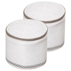 Ezdill 內衣專用防損傷洗衣袋 17 x 17 x 15 cm, 2個, 白色 圓筒