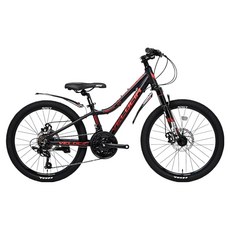 벨로시아 트렌타2.1D 22 MTB 알루미늄 디스크 브레이크 12.2kg 방문설치, 매트블랙 + 레드, 1개, 160cm