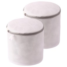 이지딜 속옷전용 손상방지 세탁망 17 x 17 x 15 cm, 원통 그레이, 2개