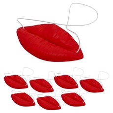 Party09 髮帶型大嘴唇模型派對道具, 紅色, 8個