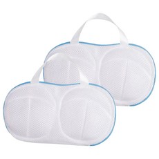 Easy Deal 優質網眼女性內衣洗衣袋 28 x 19 x 1 cm, 2個, 藍色