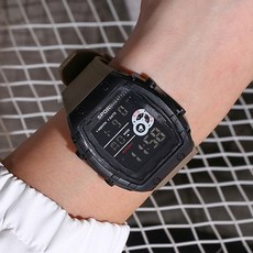 逍遙商會 雙色高級簡約防水運動手錶, 棕色, 1個