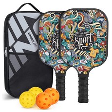 빈스귀르 마샤투 야외 비치 선셋 피클볼 세트, 드로잉스케치, 1세트